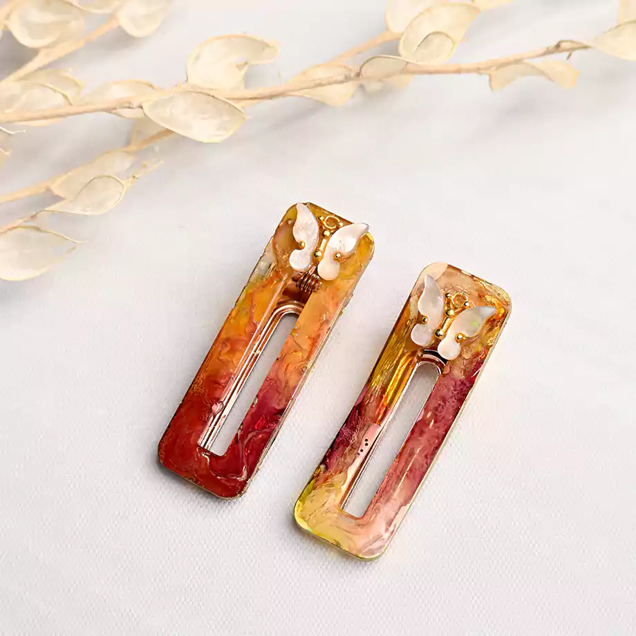 Gün Batımı Işıltısı | El Yapımı Toka Seti - Görsel 2