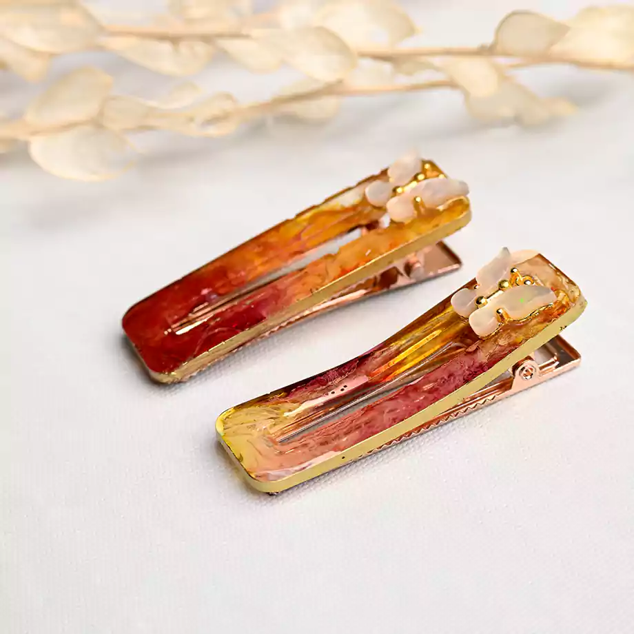 Gün Batımı Işıltısı | El Yapımı Toka Seti - Görsel 3