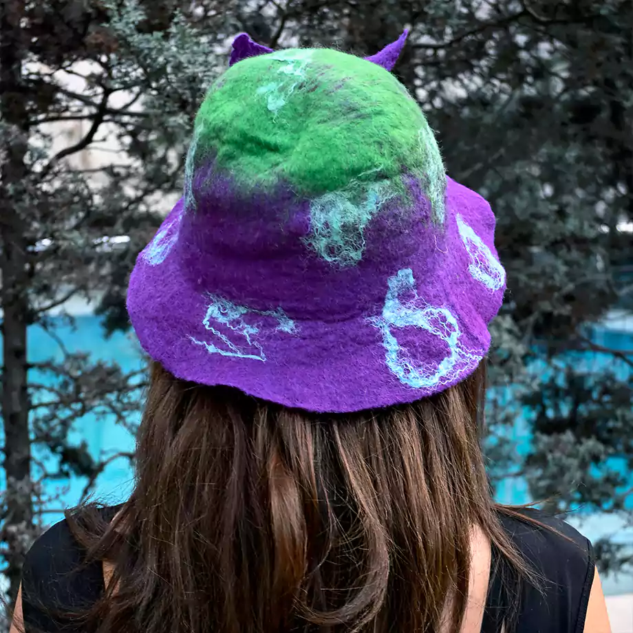 Frekans Şapkası | Keçe Ritüel Şapka - Görsel 2