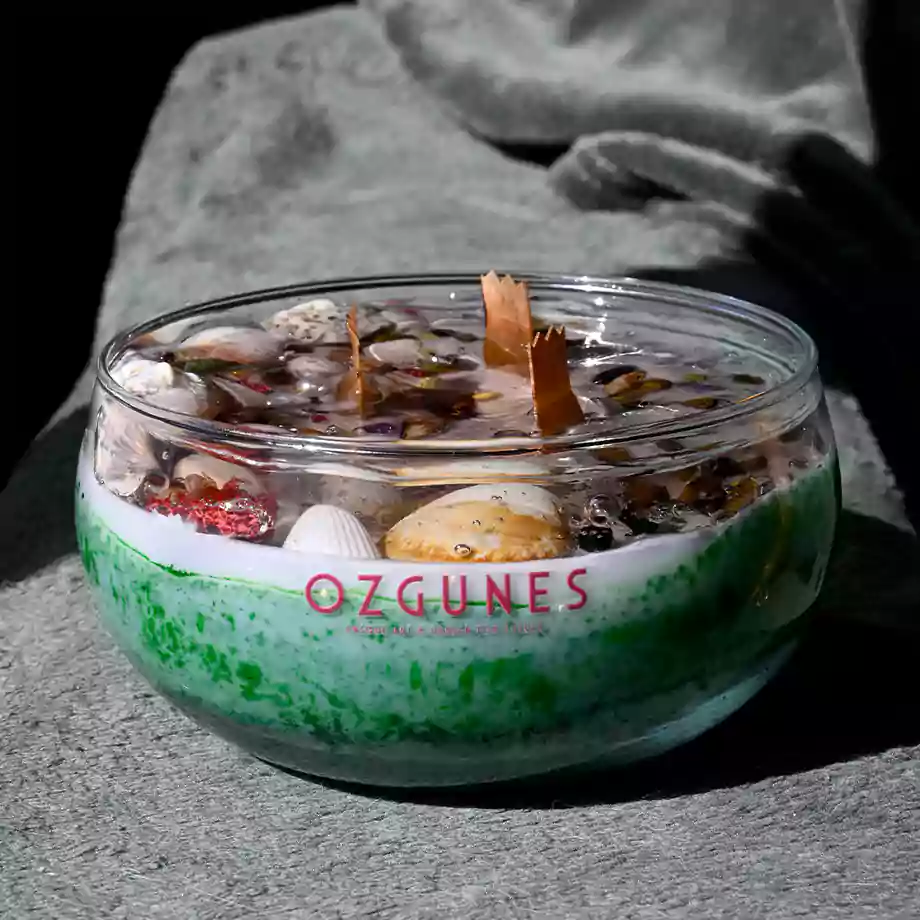 Deniz Kabuklu ve Doğal Taşlı Dekoratif Jel Mum - Görsel 6