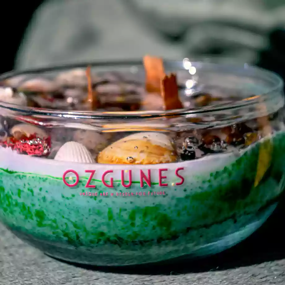 Deniz Kabuklu ve Doğal Taşlı Dekoratif Jel Mum - Görsel 4