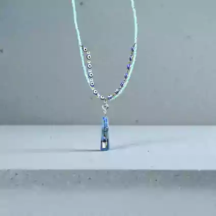 Mavi Akış Nazar Kolye